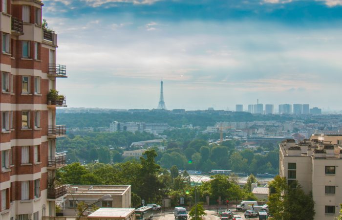 Vue sur Paris - Tour Eiffel au loin